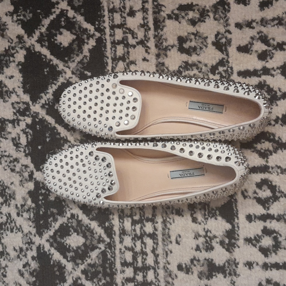 Studded Prada loafers